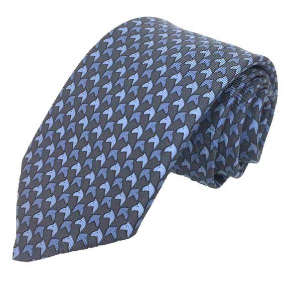 Hermes HERMES Tie Silk Horse 005925T 03 CRAVATE TWILL TIE 7 POULAIN Navy MARI...
